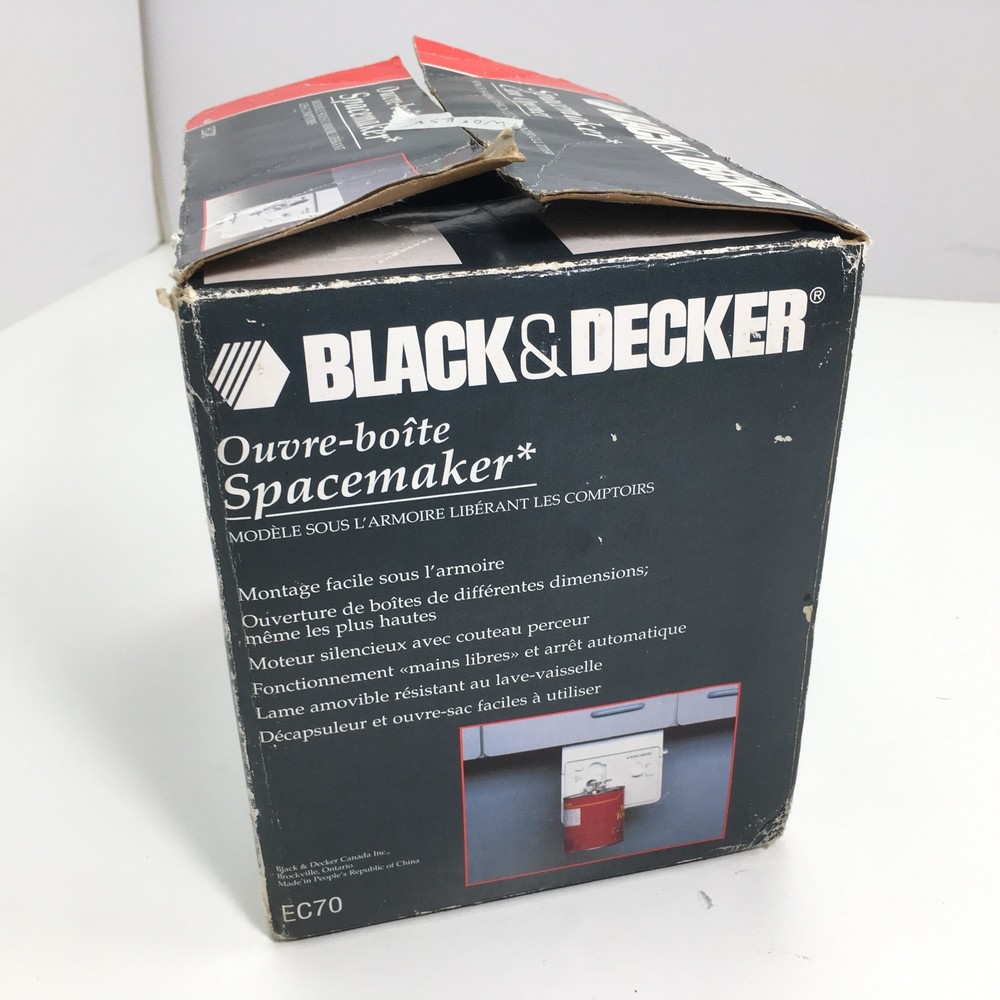 OPEN BOX Black & Decker Spacemaker EC70 Electric Can Opener Under Cabinet