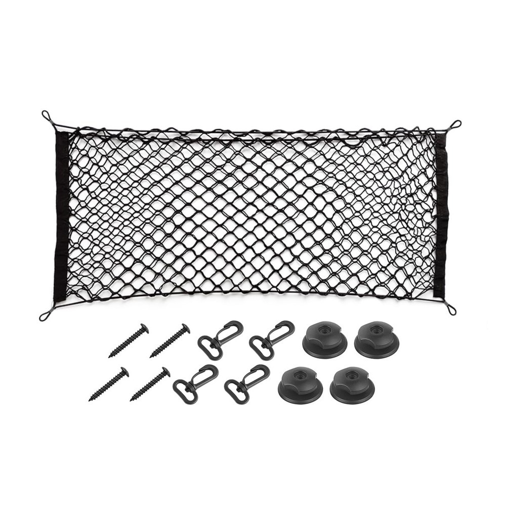 Car Rear Cargo Net Double-Layer Adjustable Stretchable Elastic Storage Organi...
