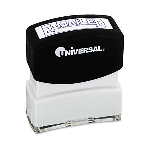 Universal Office Products 10058 Message Stamp E-mailed Pre-inked Blue