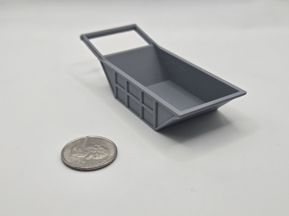 1/64 Scale 12 Cubic Yard Bedding Box in Grey