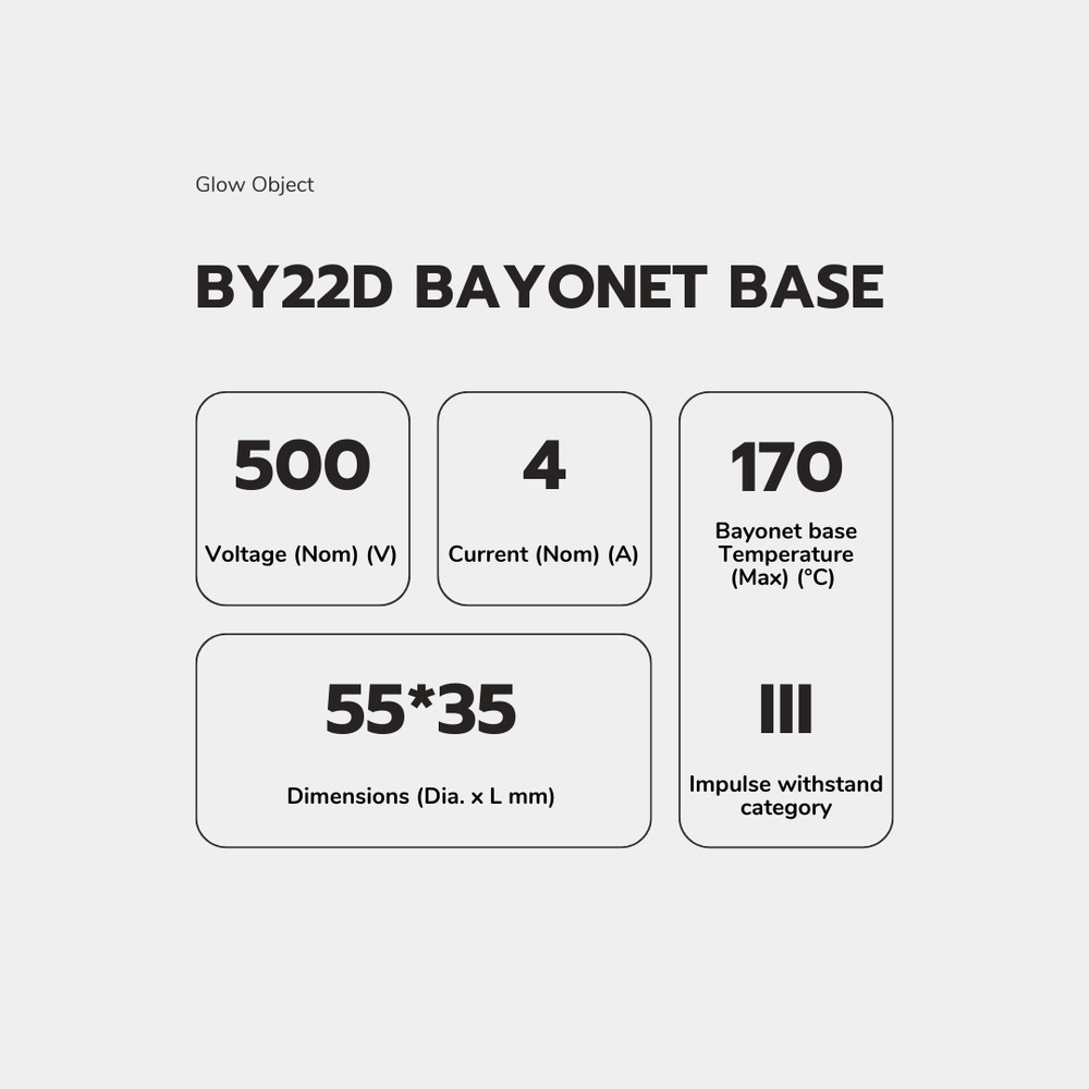 Ceramic BY22D Bayonet Socket for Light Bulb/LED
