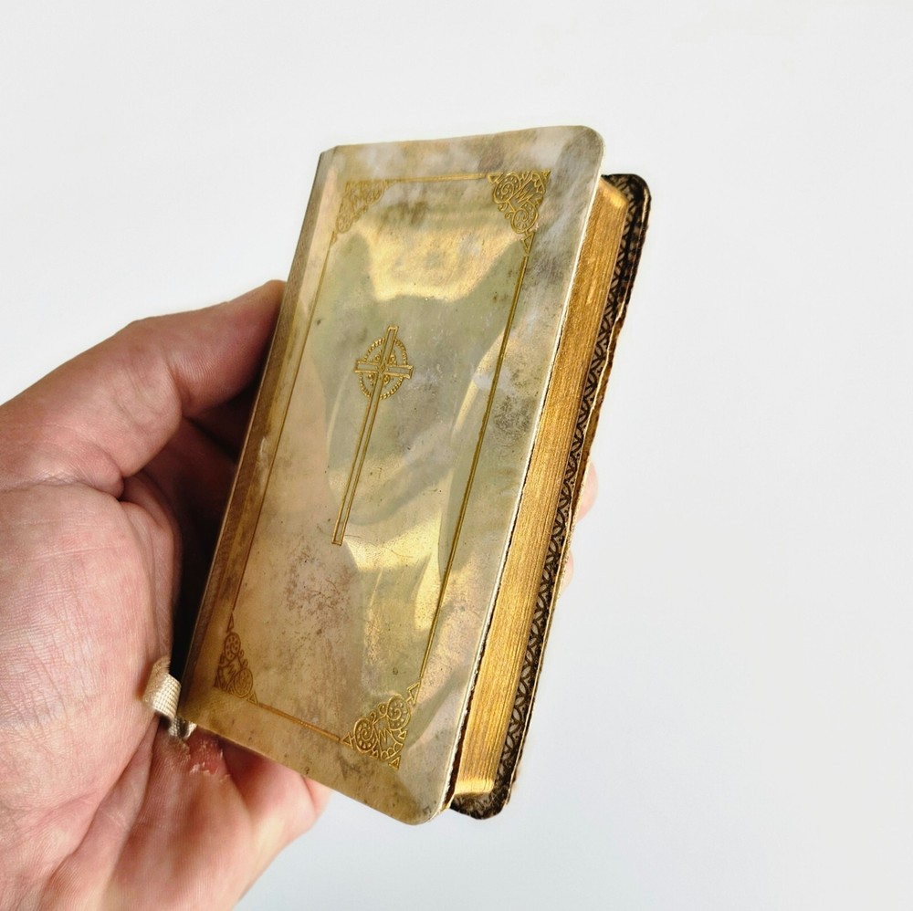 Antique 1920s Celluloid Prayer Book & Original Box