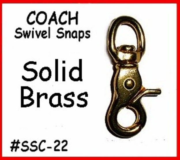 Old Style Coach Purse Turn Lock Solid Brass Finish ~ Hand Bag Replacement Part