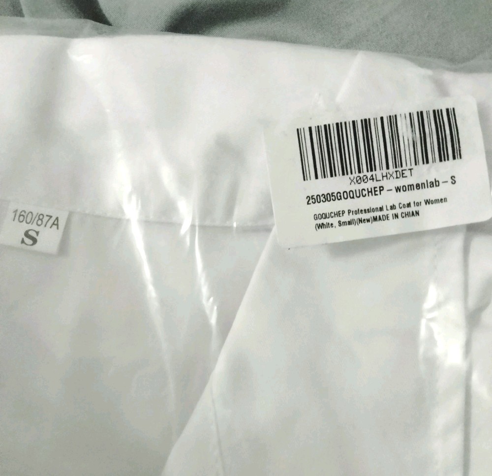Professional Lab Coat for Unisex-Long Sleeve, White, (Small)