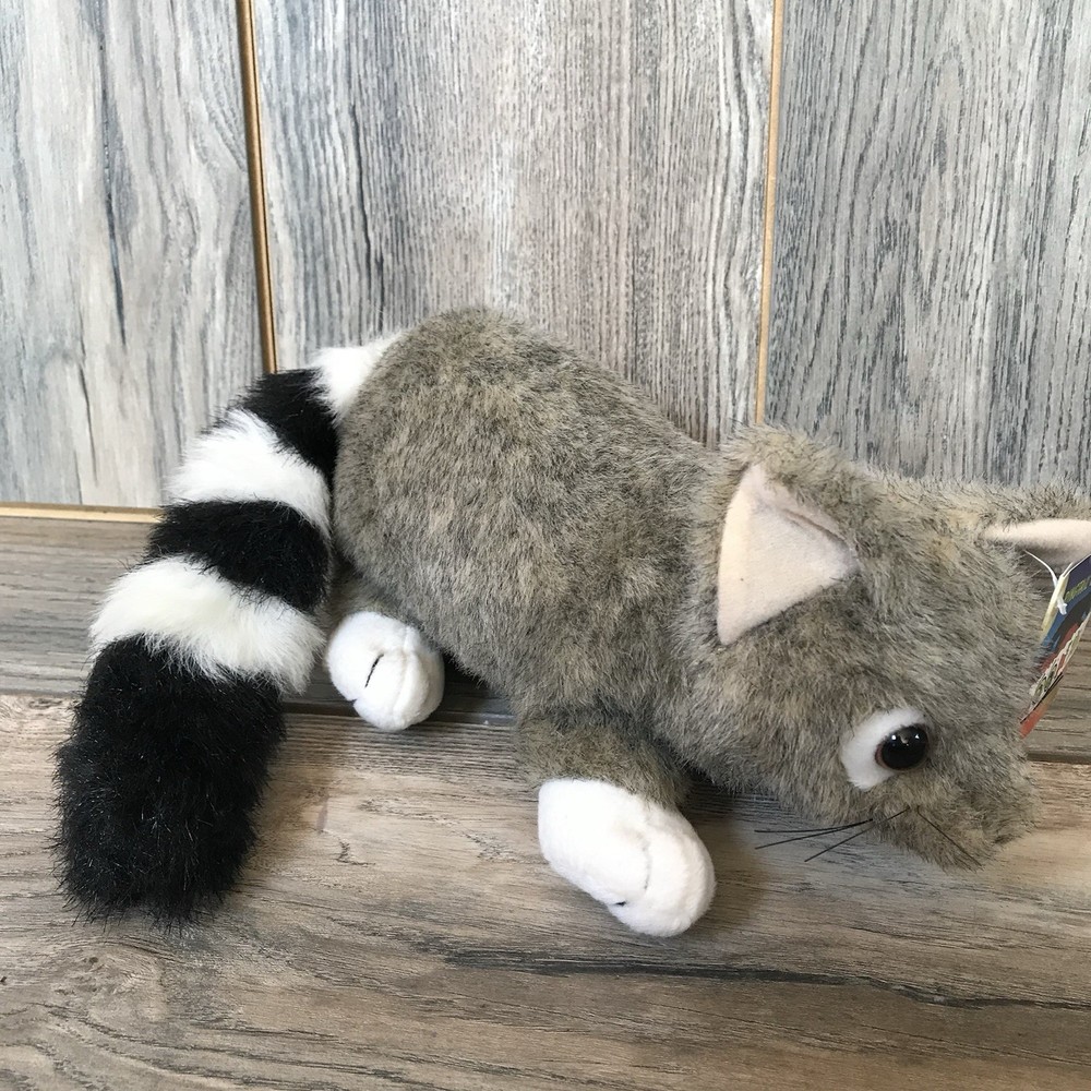 Vintage 2002 Zoona Ringtail Cat Plush With Tags! EXCELLENT! 9”