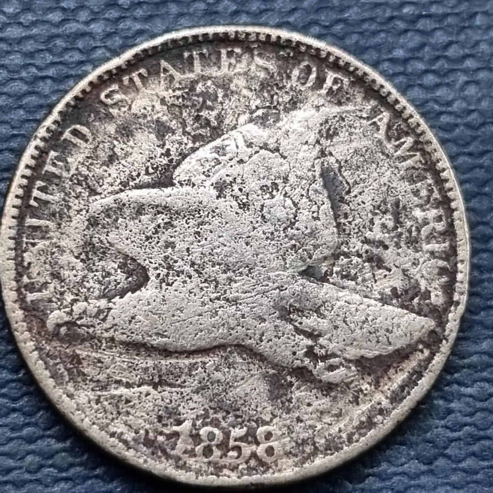 1858 Flying Eagle Cent 1c Circulated #101108