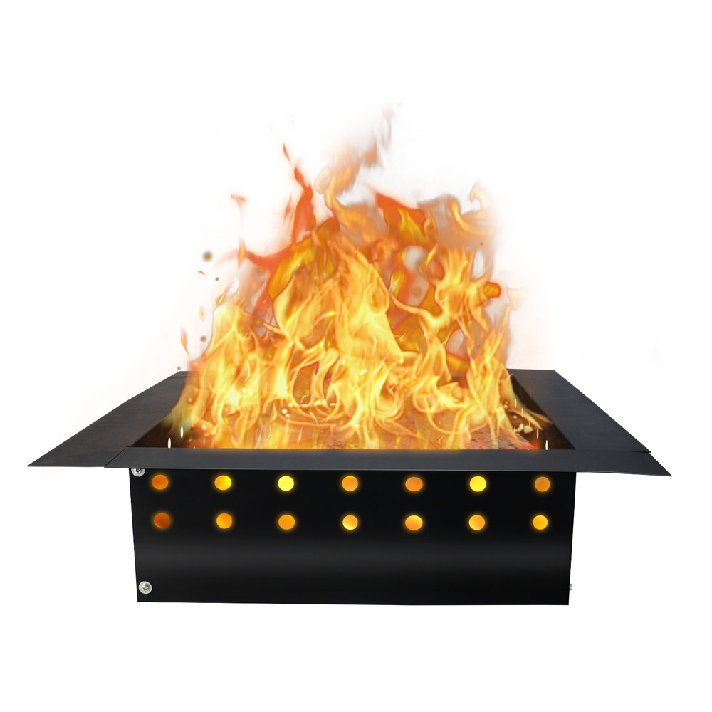 FEBTECH Square Smokeless Fire Pit Insert – 32" Square Portable Carbon Steel