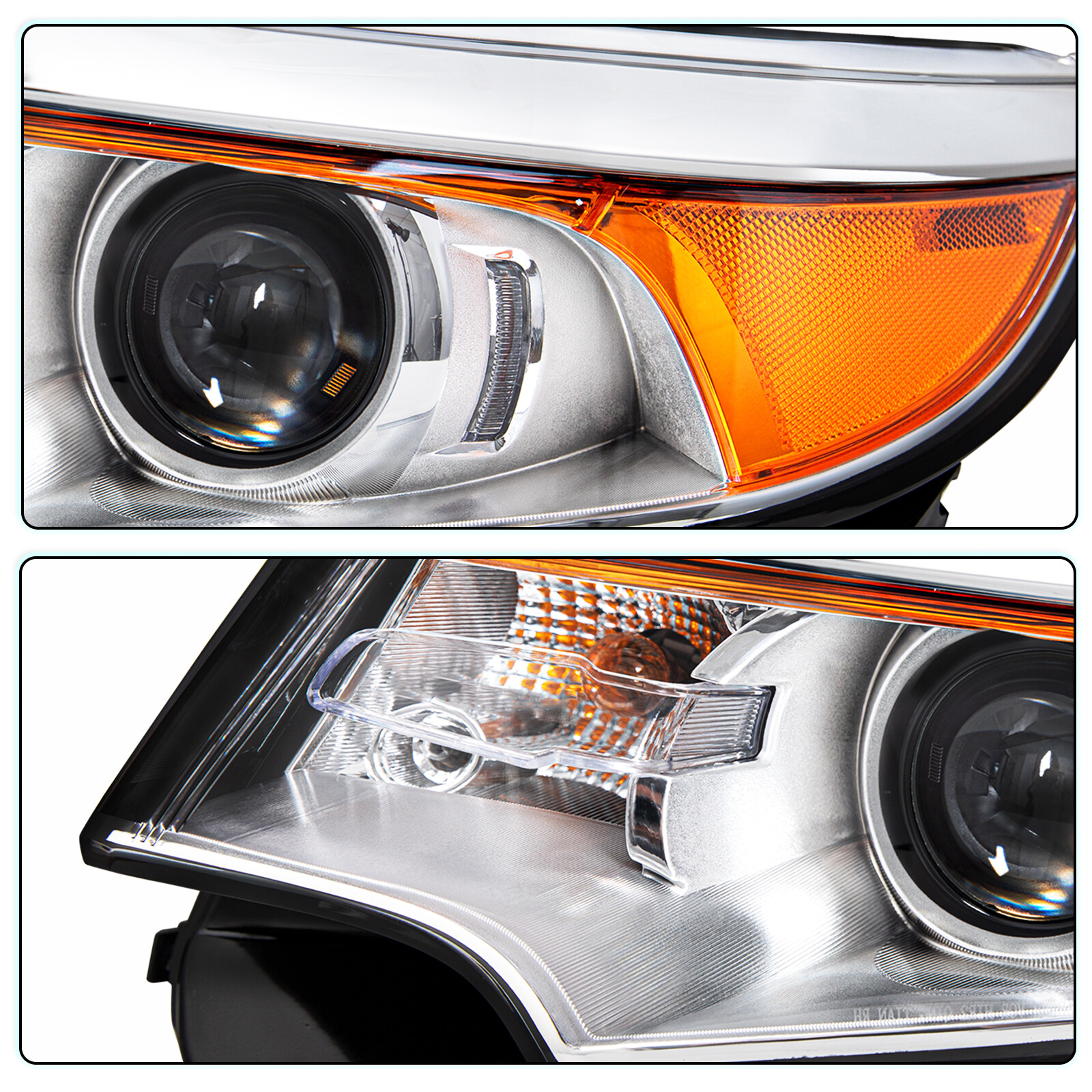 For 2011 2012 2013 2014 Ford Edge Halogen Model Headlight Driver & Passenger