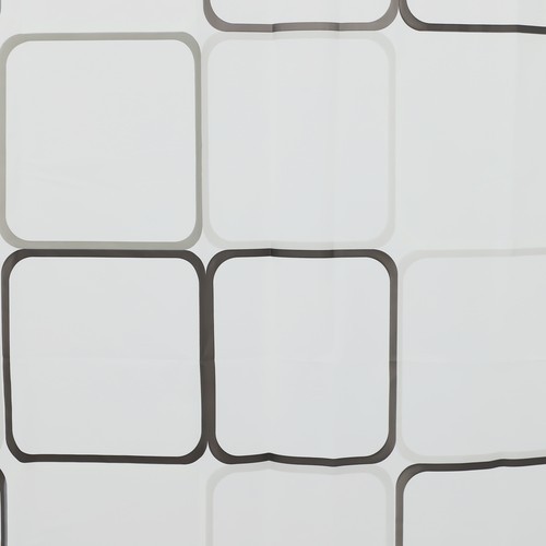 Stainless Steel U Shaped Shower Curtain Rod Adjustable w/ 9.8ft*6.6ft Curtain