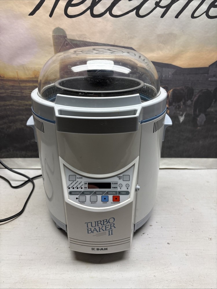 DAK Turbo Baker II FAB-2000 Bread Machine & Dough Maker - Tested & Working