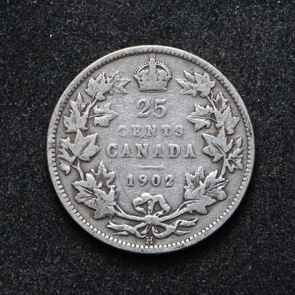 1902-H Canada Twenty Five Cent Silver (cn15971)