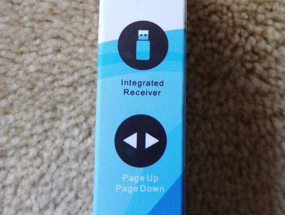 QUI RF 2.4GHz Wireless Presenter Remote Presentation Laser Pointer - Mac PC; t27