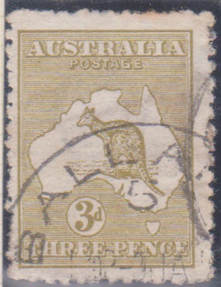 (F236-99) 1913 v3d olive Kangaroo stamp (CX)