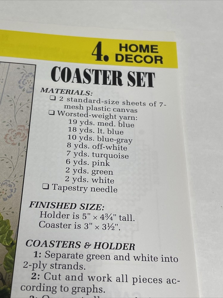 Teapot Set Annie's Attic Plastic Canvas Pattern