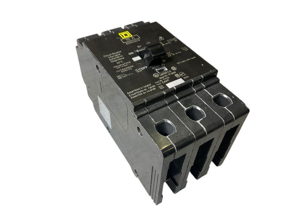 EDB34015 Square D 3 Pole 15 Amp Type EDB Bolt-On Circuit Breaker