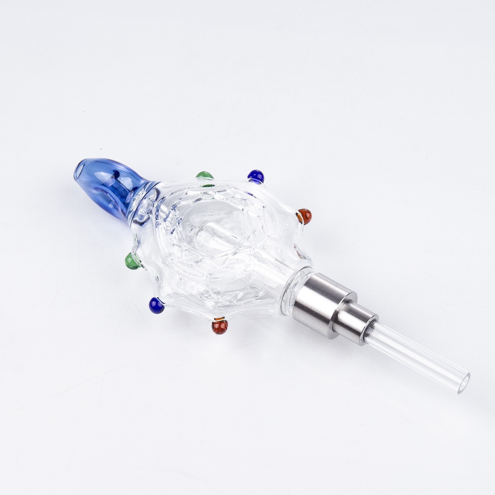 Turtle Style Glass Water Smoking Pipes Collectible Mini Bongs Quartz Nail Bag