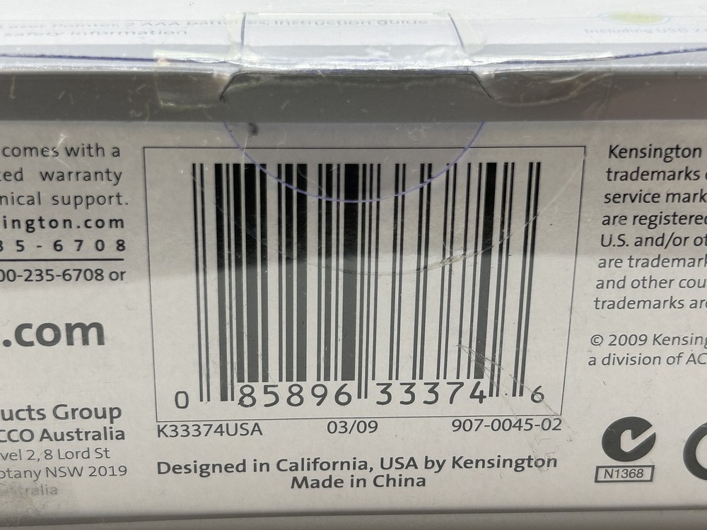 NEW & SEALED Kensington K33374US Wireless Presenter with RED Laser Pointer