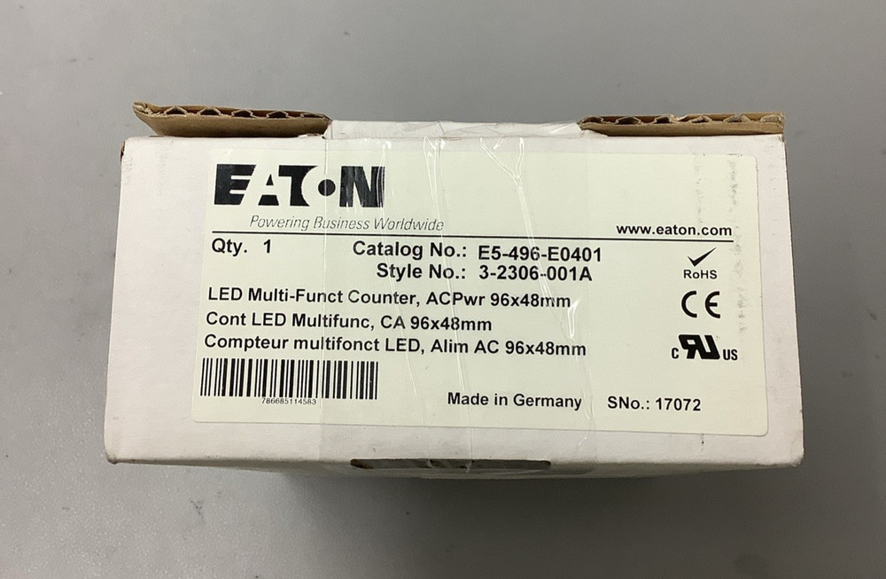 Eaton E5-496-E0401 LED Multifunction Counter/Timer/Ratemeter, 6-Digit (b642)
