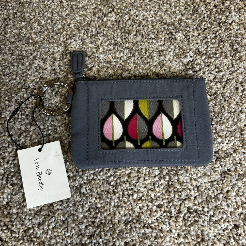 Vara Bradley Zip ID Case - Charcoal color