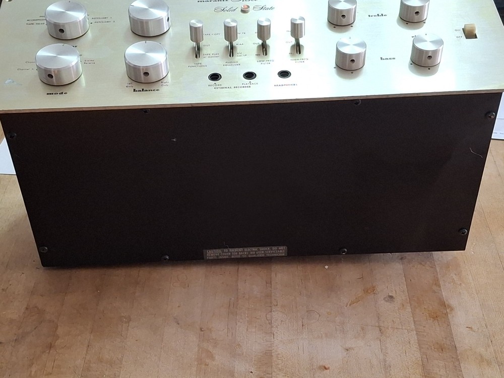 Vintage MARANTZ Model 7T Pre Amplifier Stereo Console Solid State Silver WORKS