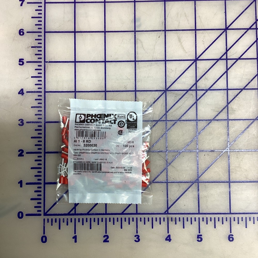 Phoenix Contact AI 1-8RD Ferrule #3200030