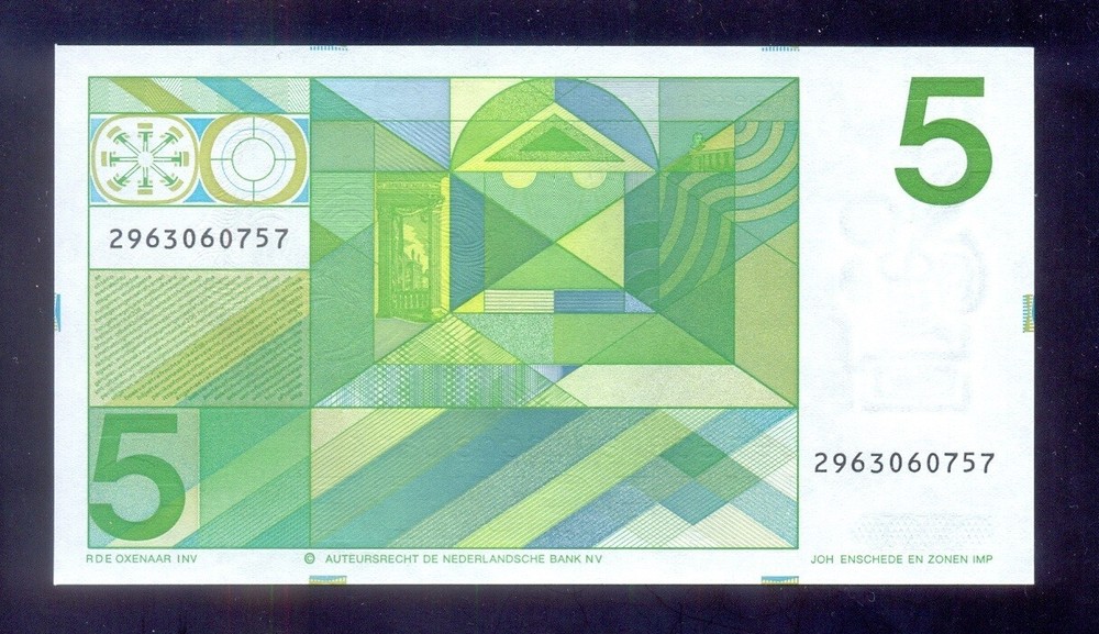 Netherlands 5 Gulden 1973 P85 UNC