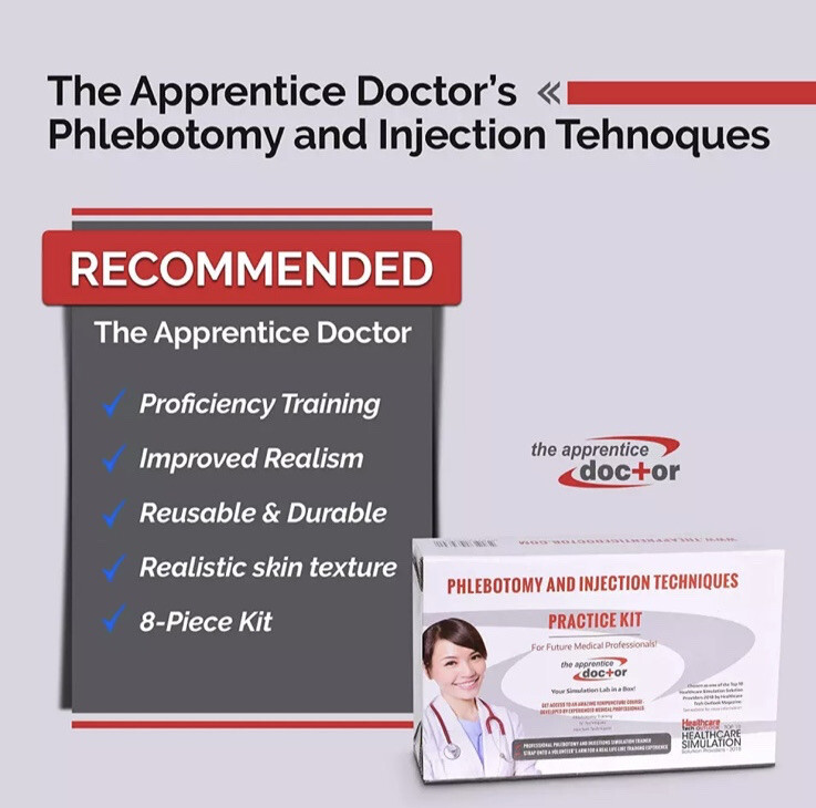 The Apprentice Doctor Wearable IV Phlebotomy Injection Techniques Practice Kit