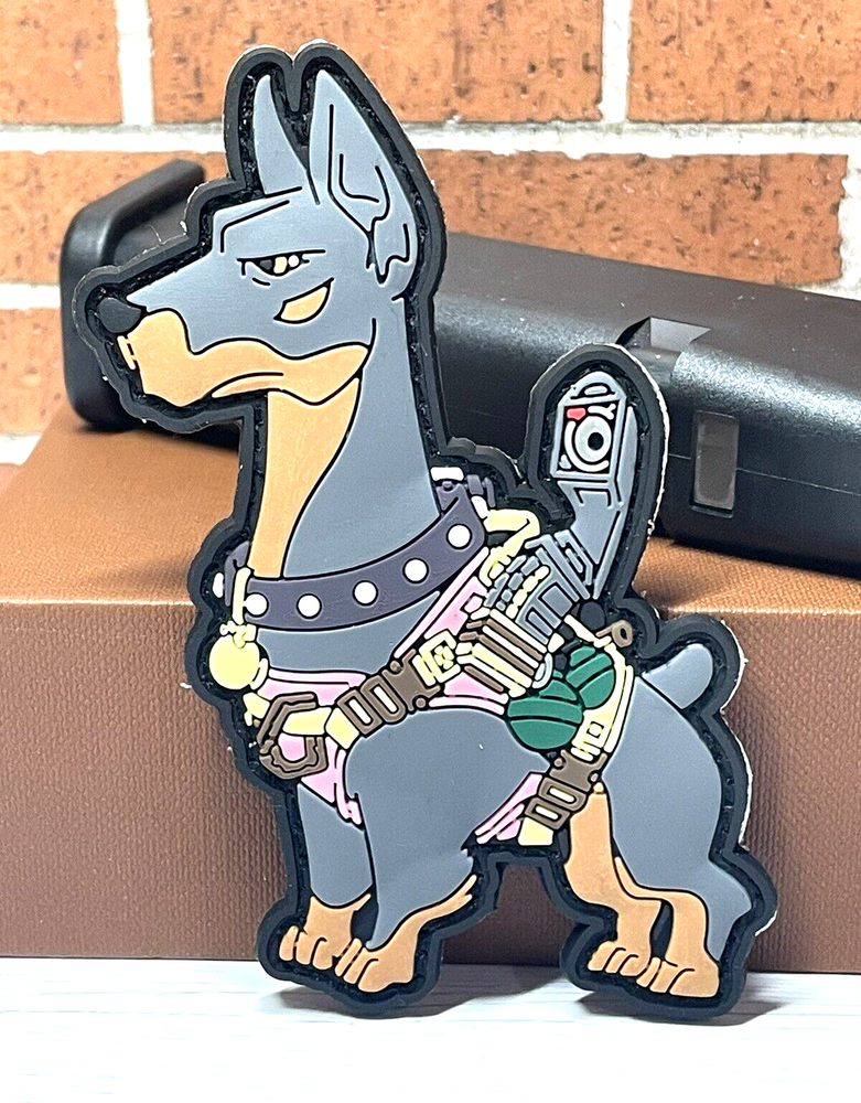 PVC Tactical Morale Patch - Doberman Dog Patch - Military K9 Patch