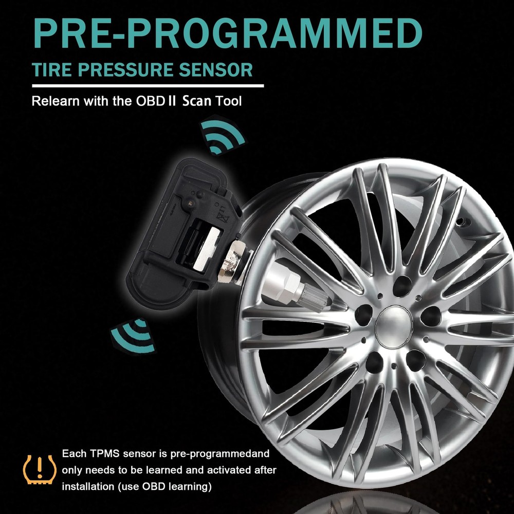 TPMS Tire Pressure Sensors 433MHz Programmed TPMS Sensor Compatible with Merc...