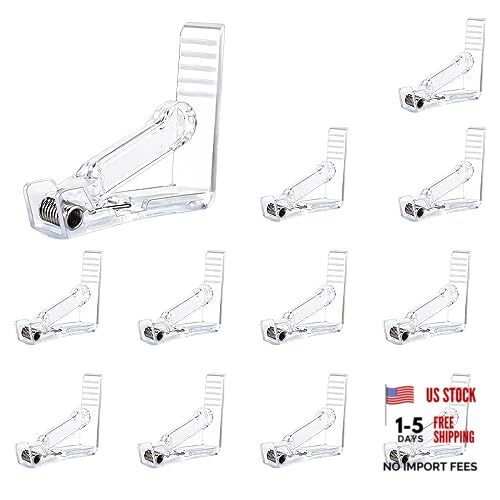 BOXOB 12pcs Spring Tablecloth Clips, Transparent Plastic, Modern Style,