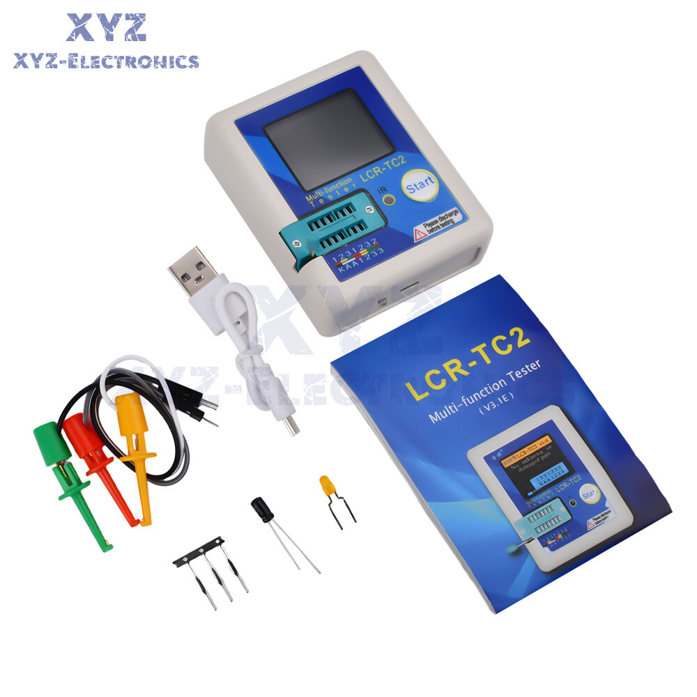 LCR-TC2 Transistor Tester High-precision Upgraded Version V3.1E with Cable Kit