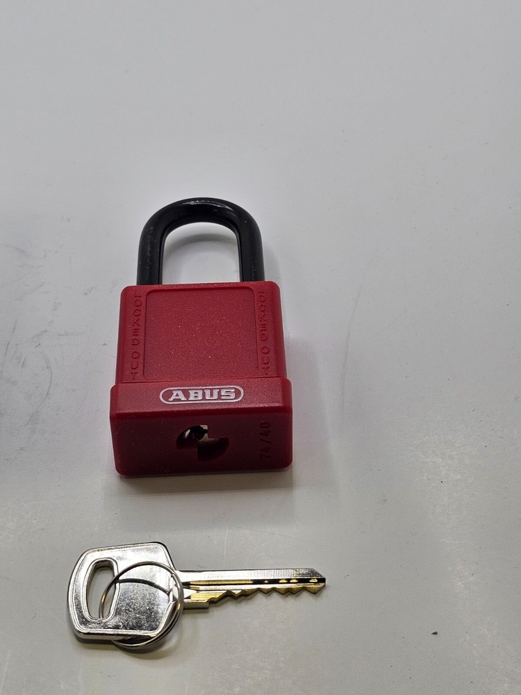 Abus 74/40 Kd Red Lockout Padlock, Kd, Red w/ Key