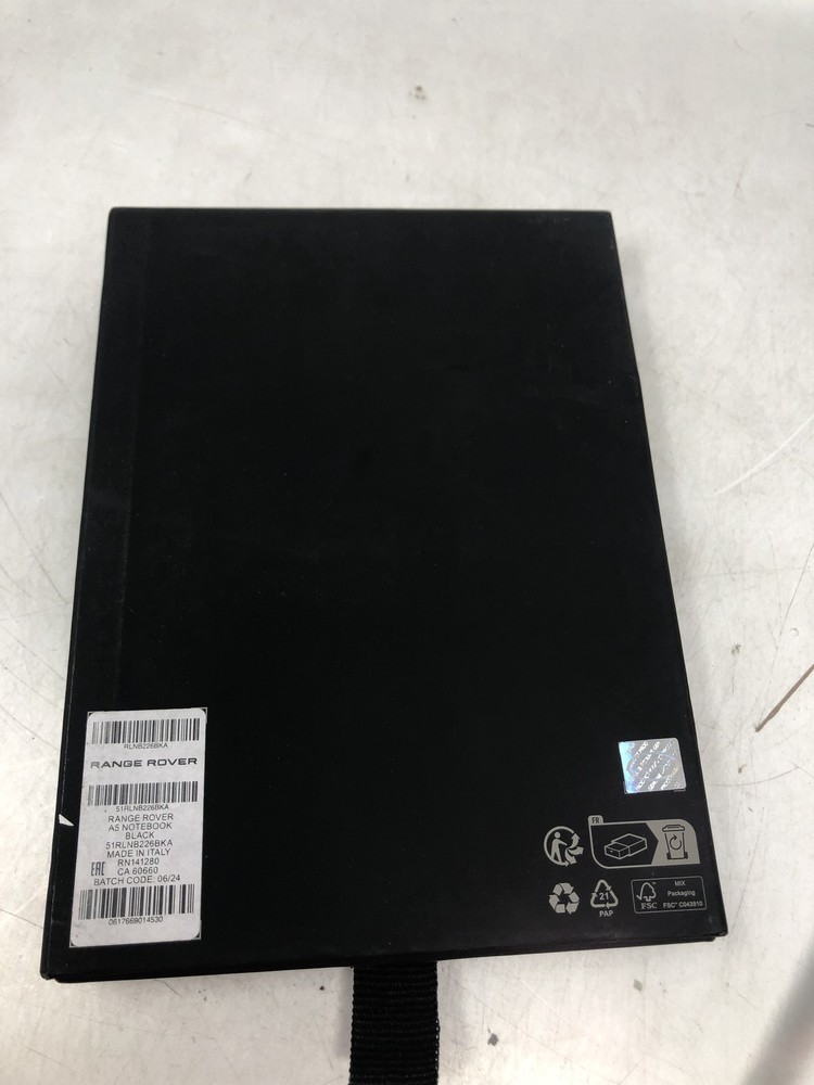 Range Rover A5 Notebook Black Made In Italy Rn141280