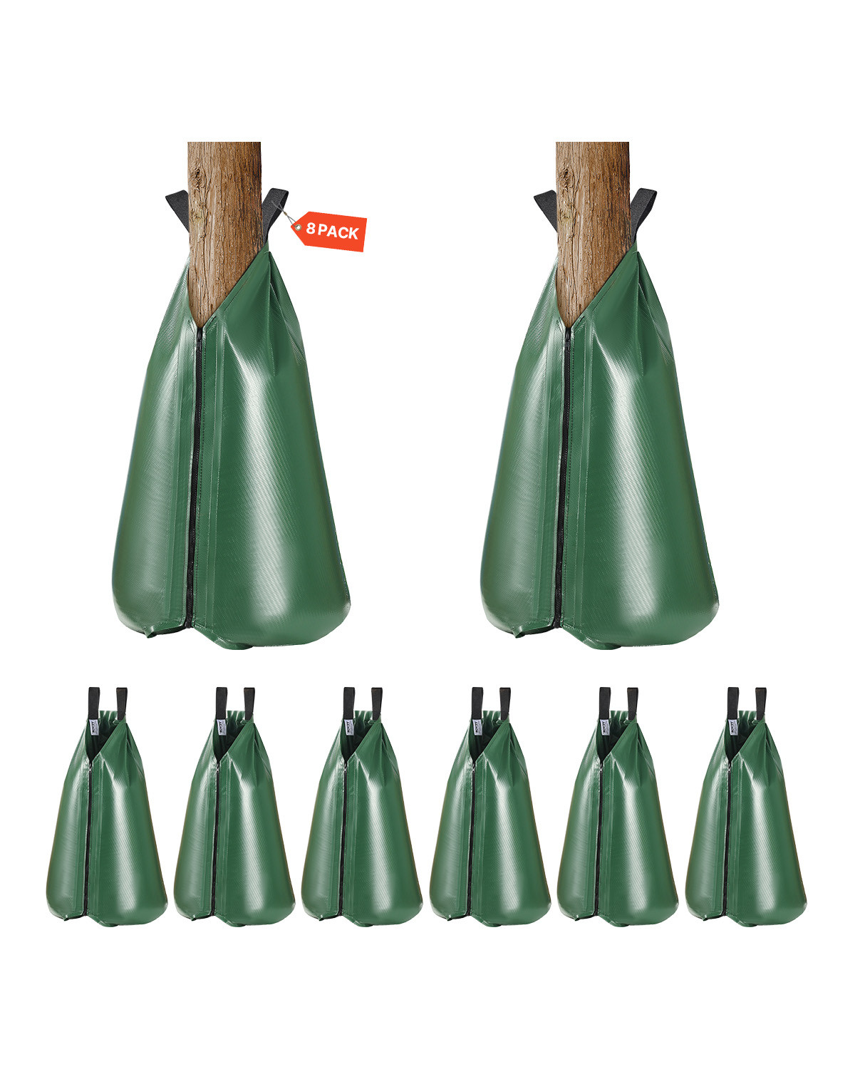 Tree Watering Bag 8 Packs 20 Gallons Slow Release Tree Drip Irrigation Bag