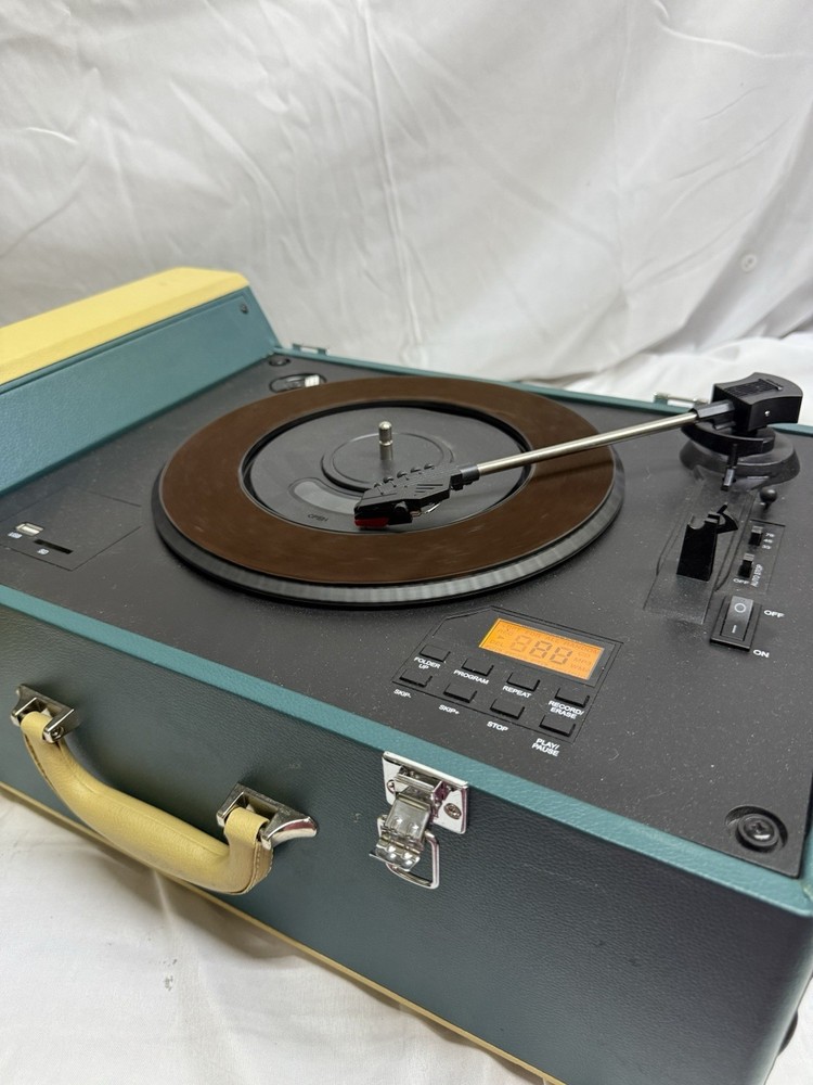 Pyle Bluetooth Vintage Classic Style Turntable Speaker System Record Player