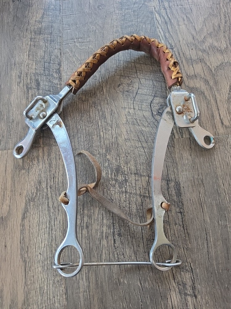 Western Braided Hackamore Bit Horse