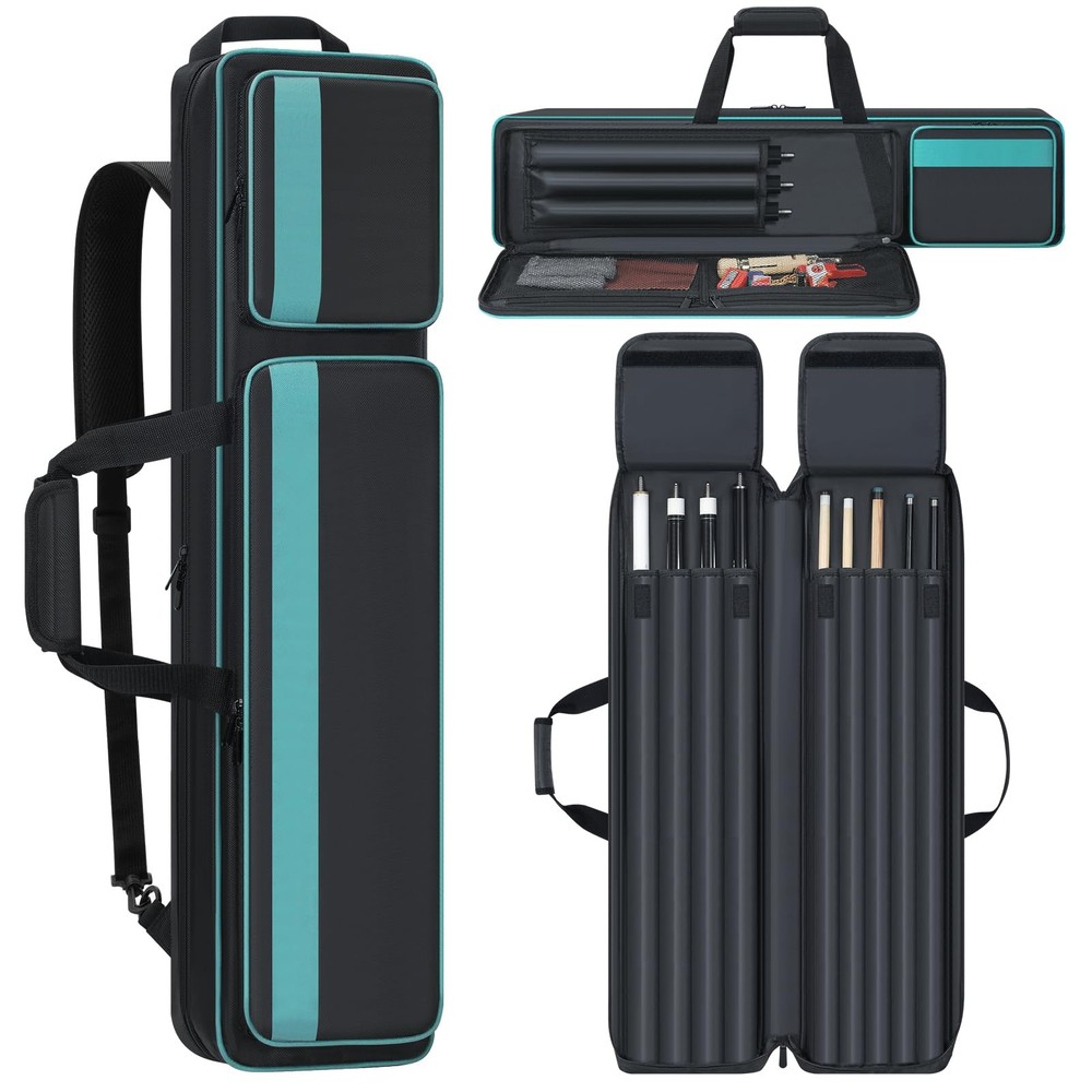 4x5 Pool Cue Case Padded with Backpack Straps