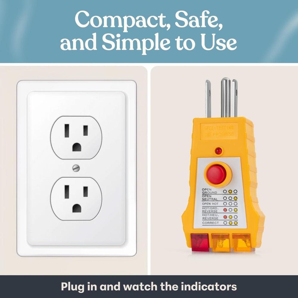 Professional GFCI Outlet Tester Dual-Purpose Electrical Safety Analyzer