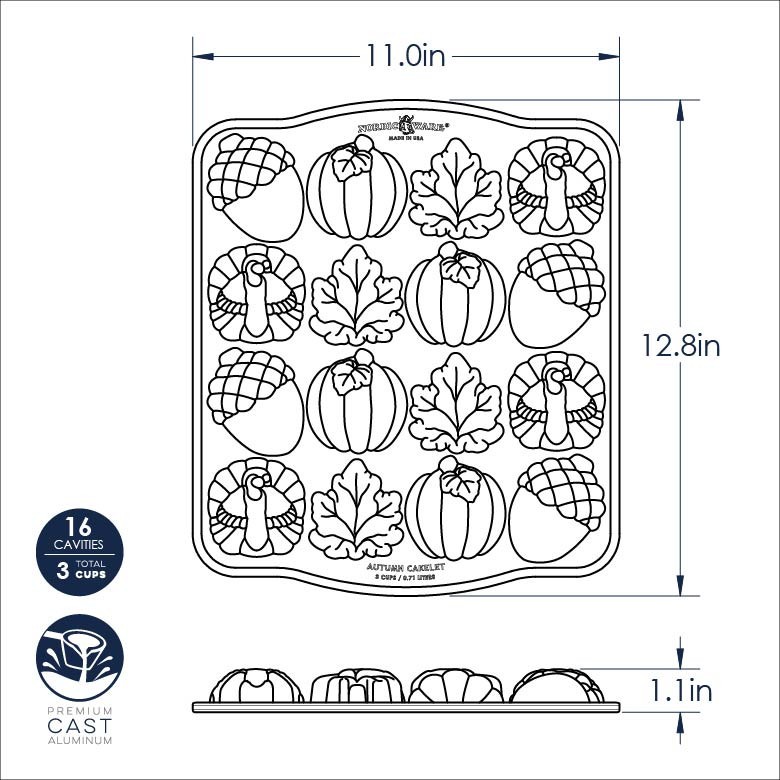 Nordic Ware Autumn Cakelet Pan