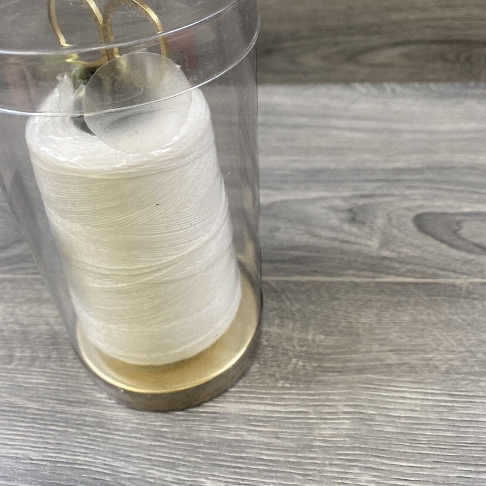 Desktop String Holder With String & Scissors Farmhouse Decor Craft Supplies
