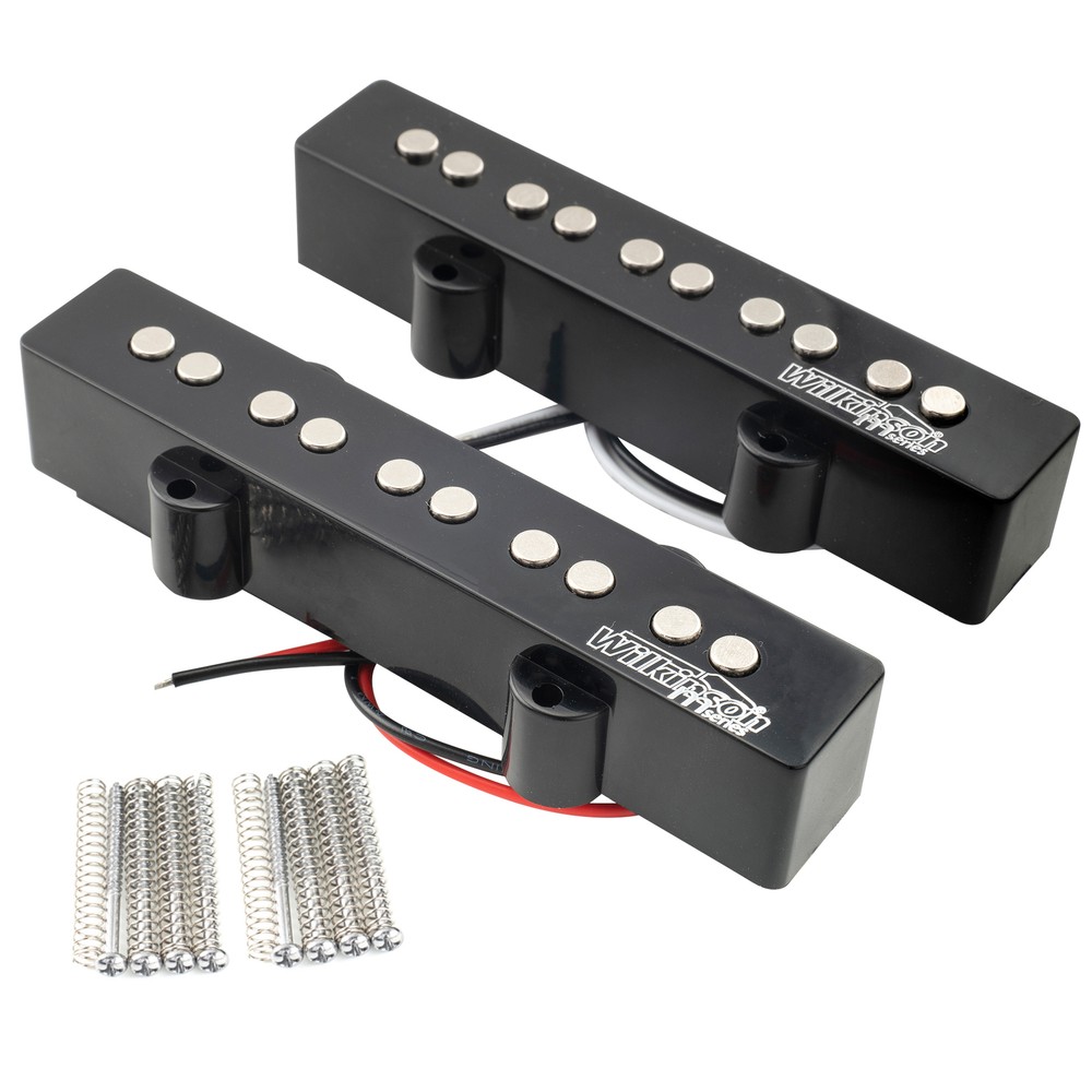 Wilkinson M Black Variable Gauss Ceramic Pickups Set For 5 String Jazz Bass JB