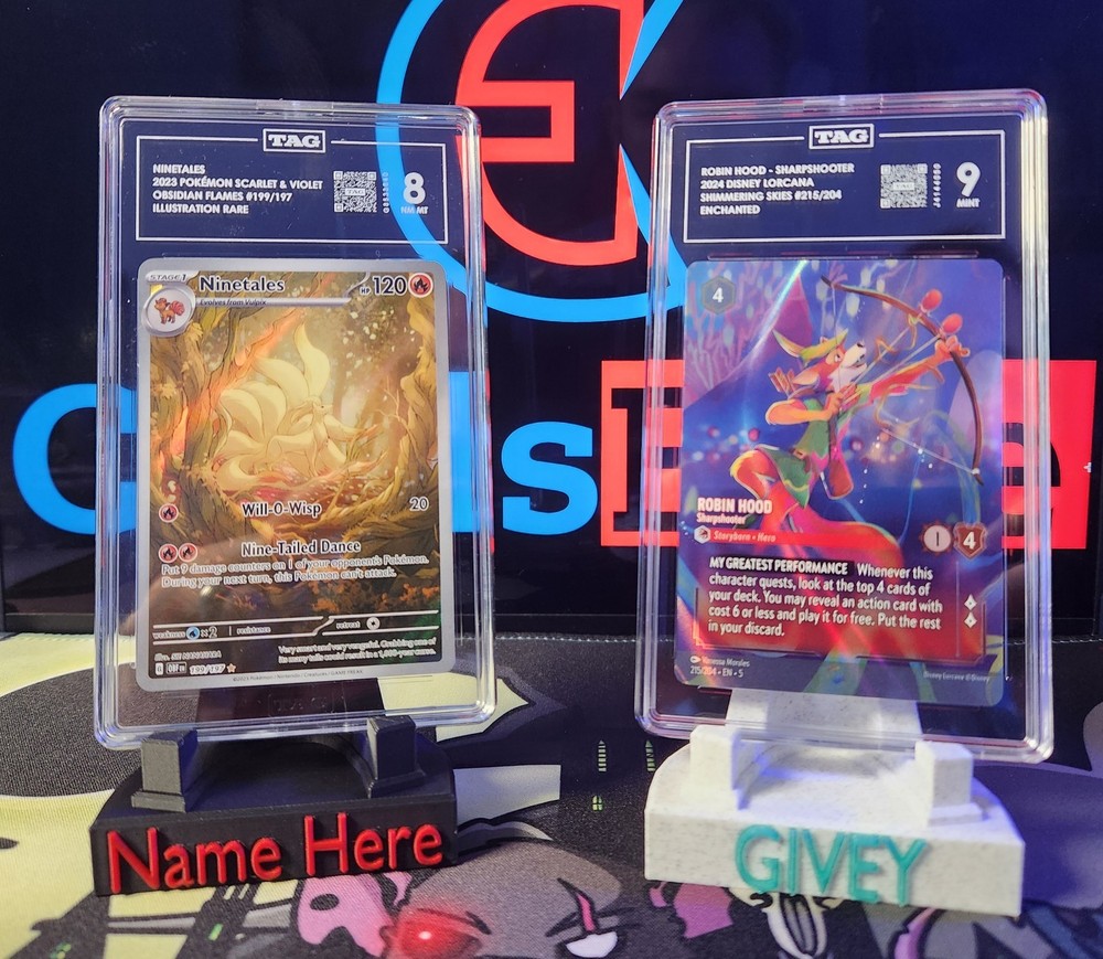 Customizable 3D Printed Trading Card Display Stand