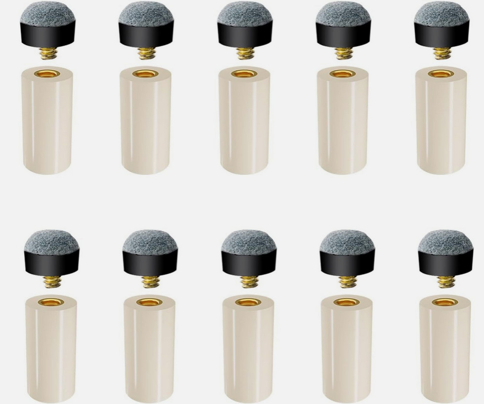 10-13mm Billiard Cue Tips, Soft/Hard Screw-on Tips or Nylon Ferrules Replacement