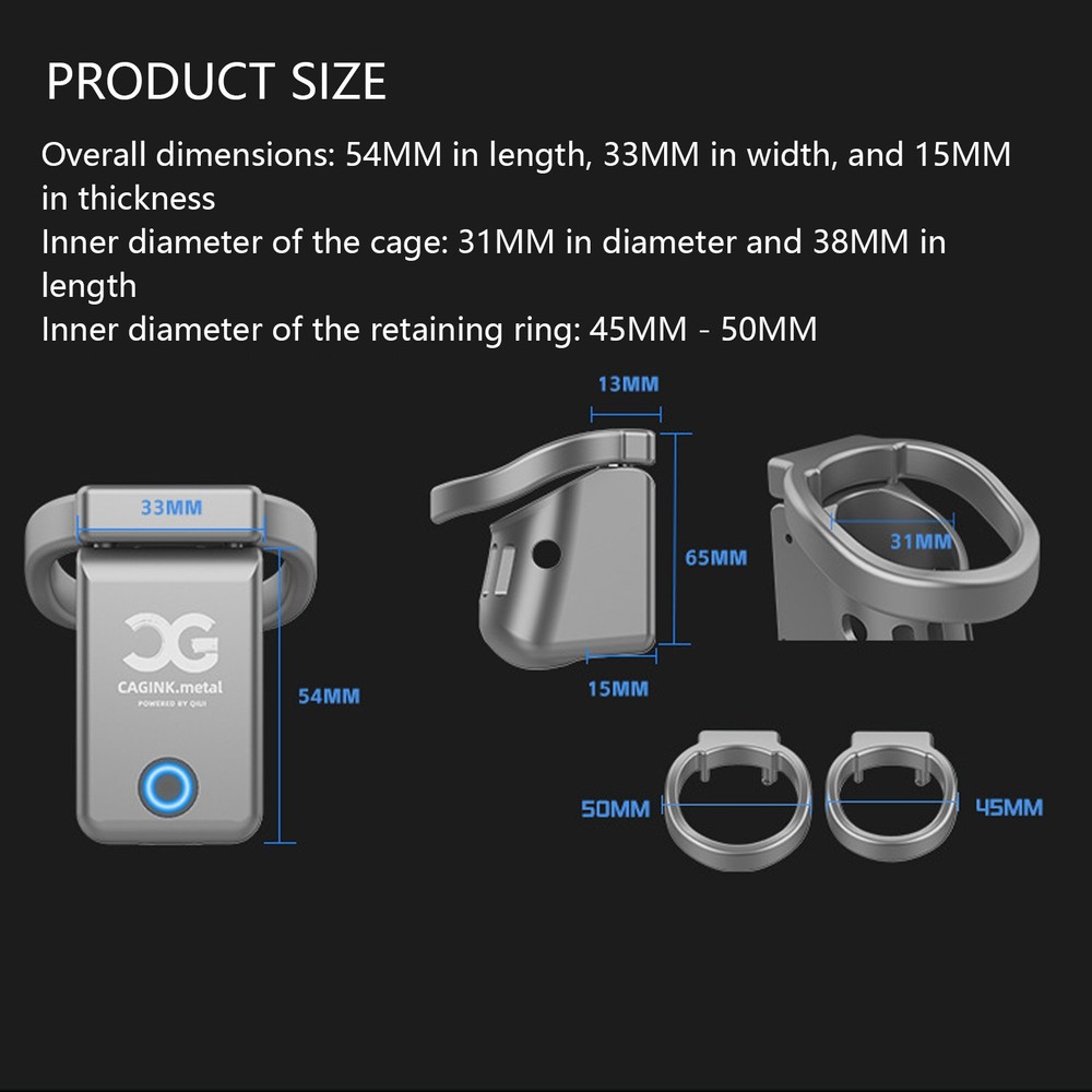 2025 Extreme Male Chastity Cage AI Function APP Remote Control Bluetooth Lock