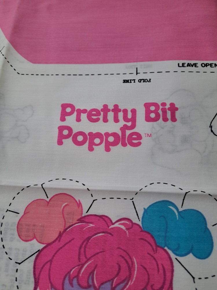 1986 pattern for Popple "Pancake" stuffed doll printed fabric