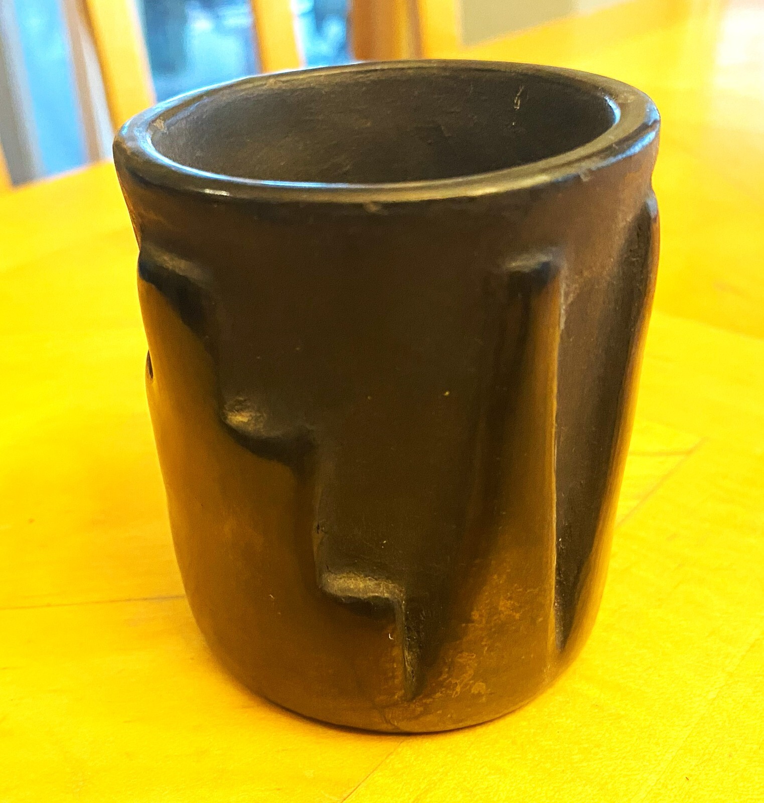 Antique Pueblo Native American Blackware Bowl Signed Rose Gonzalez