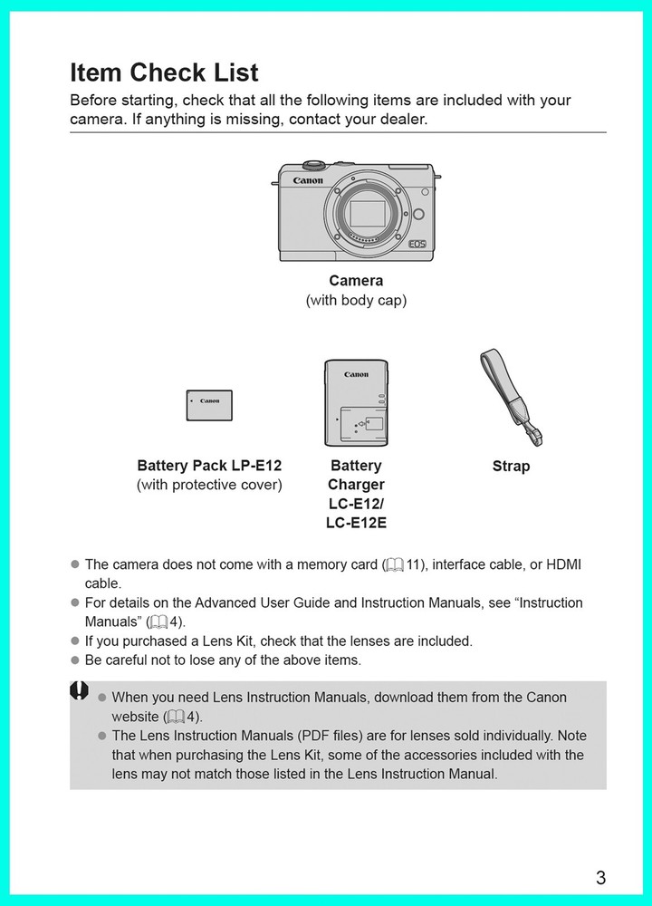 Canon EOS M200 Instruction Owners Manual EOSM200 Book Advanced User Guide Book