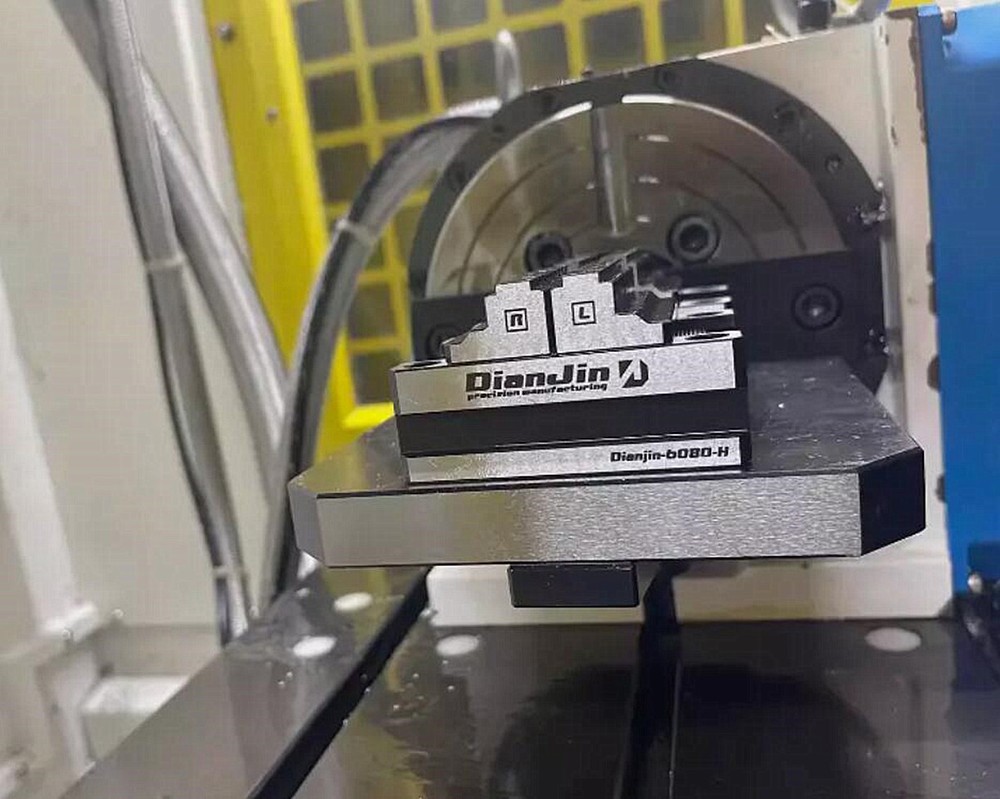 1x Four & Five-Axis Fixture Self-Centering Vise Zero-Point Quick-Change DJ-6080H