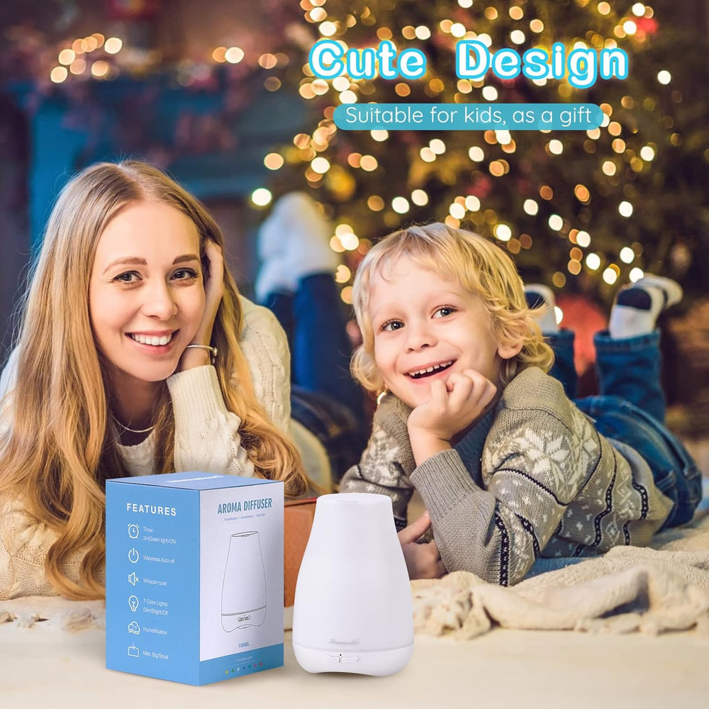 Diffusers, 100Ml Colorful Essential Oil Diffuser with Adjustable Mist Mode, Auto