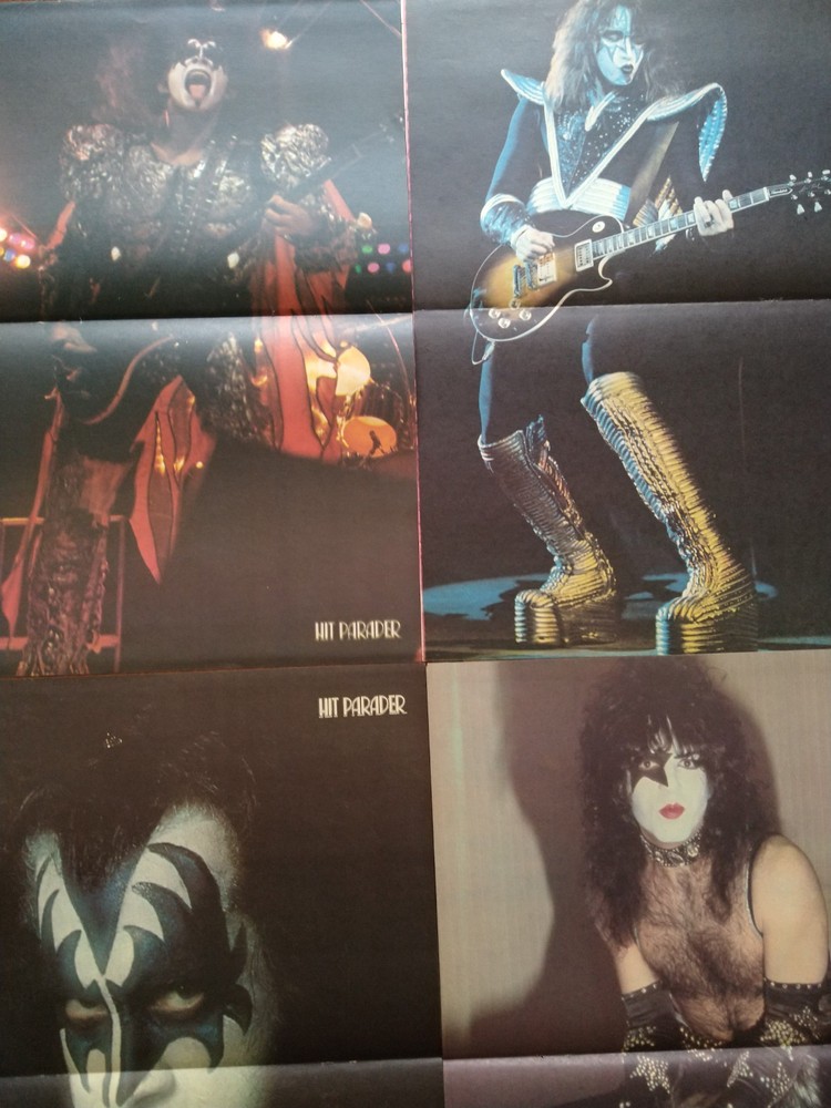 KISS Vintage HIT PARADER Magazine Centerfolds. 8 total. Excellent!